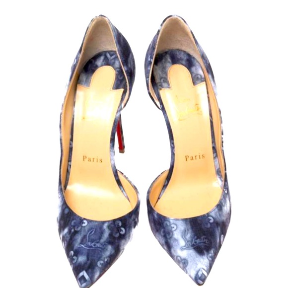 💥Christian Louboutin💥Tri-Colour Denim Pumps - Picture 3 of 8